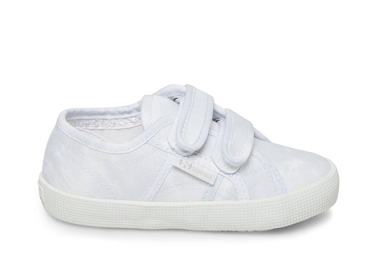 Superga 2750 Cotbumperstraptiedeyj Baby Blue-Wht Fab - Kids Superga Shoes